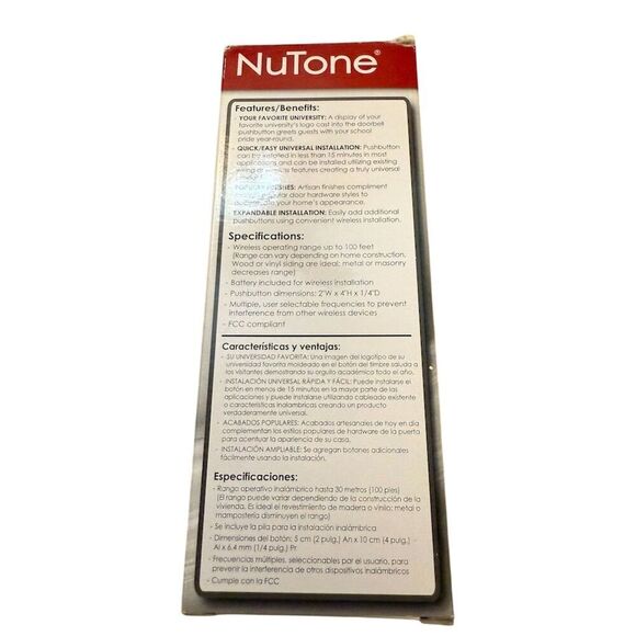 NuTone Clemson University Gold Doorbell Pushbutton - Picture 4 of 5